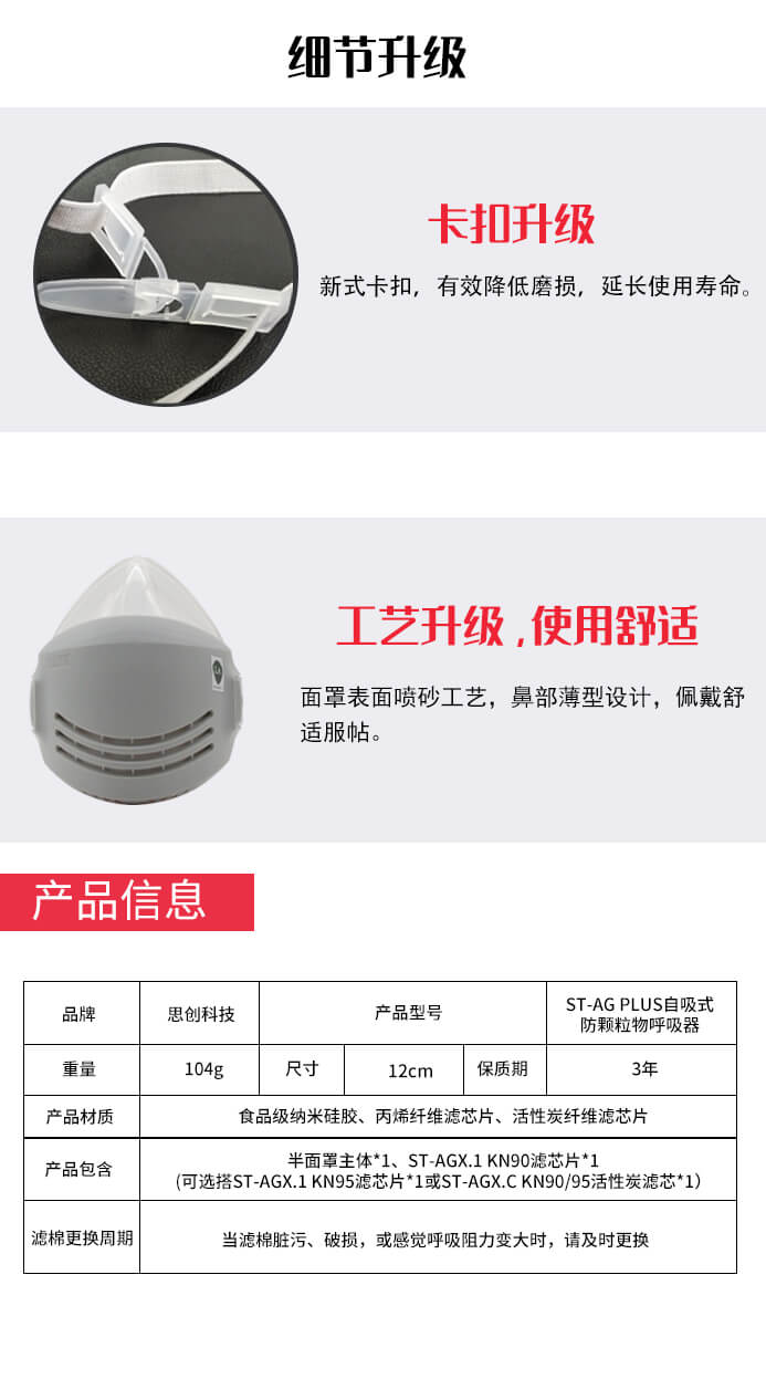 ST-AG PLUS可替换式防尘半面罩-亚游国际