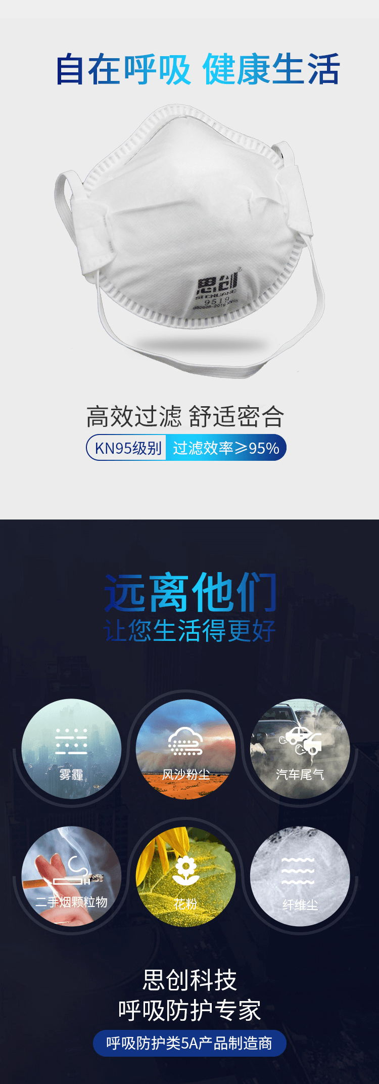 9519头带式防尘口罩-亚游国际